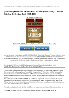 Download PENROD JASHBER (Illustrated) (Timeless Wisdom Collection Book 5802) PDF