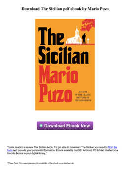 Download the Sicilian Pdf Ebook by Mario Puzo