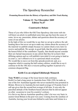 Volume 12 No.3 December 2009 Edition No.47