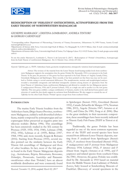 Osteichthyes, Actinopterygii) from the Early Triassic of Northwestern Madagascar