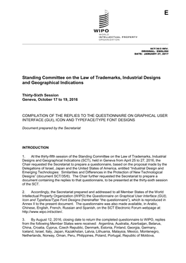 Standing Committee on the Law of Trademarks, Industrial Designs and Geographical Indications