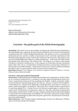 The Golden Grail of the Polish Historiography