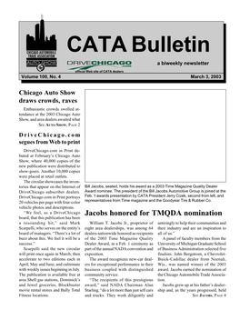 CATA Bulletin a Biweekly Newsletter