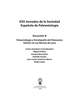 XXII Jornadas De La Sociedad Española De Paleontología