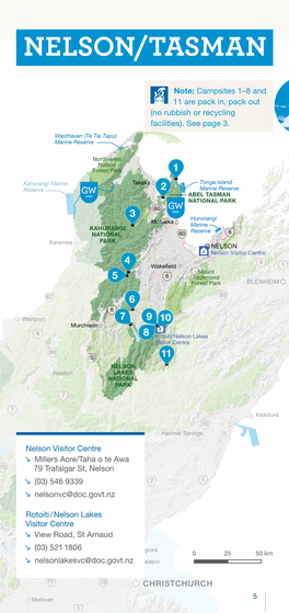 Conservation Campsites South Island 2019-20 Nelson