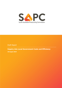 Draft Report Inquiry Into Local Government Costs and Efficiency