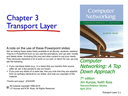 Chapter 3 Transport Layer