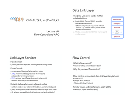 Flow Control and ARQ Media Access Physical