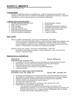 Janet Brown JAN 2019 Resume