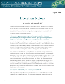 Liberation Ecology