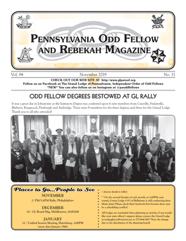 Pennsylvania Odd Fellow and Rebekah Magazine