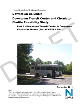 Part 1: Downtown Transit Center and Circulator Shuttle