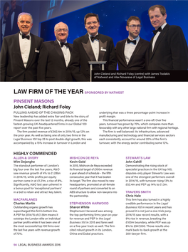Law Firm of the Year Sponsored by Natwest