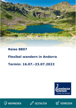 Reise 8807 Flexibel Wandern in Andorra Termin: 16.07.-23.07.2022