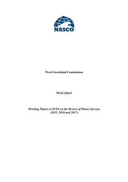 13 Working Papers to ICES on the Review of Phone Surveys