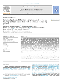 Behavioral Patterns of Laboratory Mongolian Gerbils by Sex and Housing Condition: a Case Study with an Emphasis on Sleeping Patterns