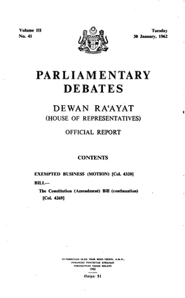 Parliamentary Debates