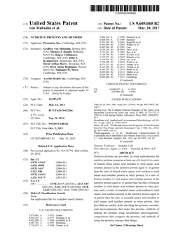 (12) United States Patent (10) Patent No.: US 9,605,040 B2 Von Maltzahn Et Al