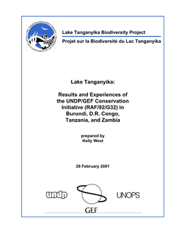 Lake Tanganyika Biodiversity Project Projet Sur La Biodiversité Du Lac Tanganyika