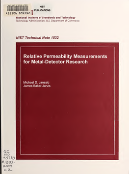 Relative Permeability Measurements for Metal-Detector Research