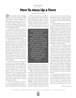 How to Mess up a Town by James Howard Kunstler the Town Where I Live, Saratoga the 1950S and Replaced by Strip Malls with County Road Across from the Old Dump