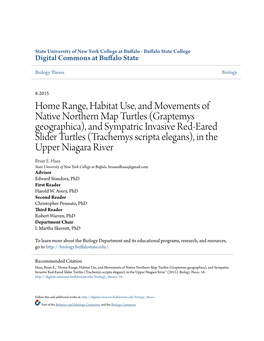 Graptemys Geographica), and Sympatric Invasive Red-Eared Slider Turtles (Trachemys Scripta Elegans), in the Upper Niagara River Brian E