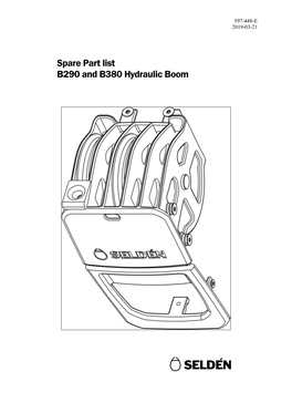 Spare Part List B290 and B380 Hydraulic Boom