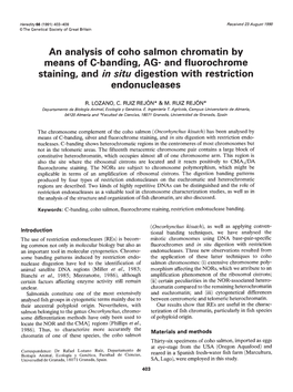 Staining, and in Situ Digestion with Restriction Endonucleases