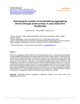 Assessing the Number of Moored Fishing Aggregating Devices Through Aerial Surveys: a Case Study from Guadeloupe