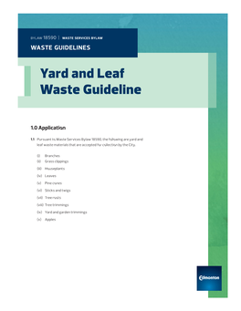 Waste Bylaw CR 6362