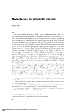 Beyond Laments and Eulogies: Re-Imaginings