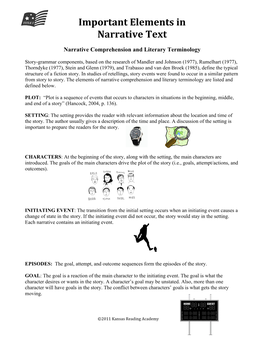 Important Elements in Narrative Text