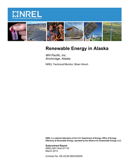 Renewable Energy in Alaska WH Pacific, Inc