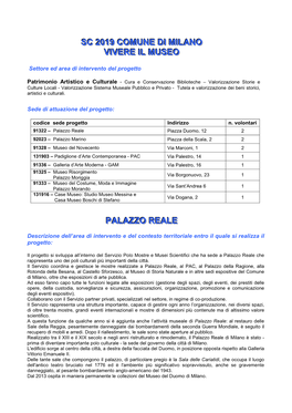 Sc 2019 Comune Di Milano Vivere Il Museo Palazzo Reale