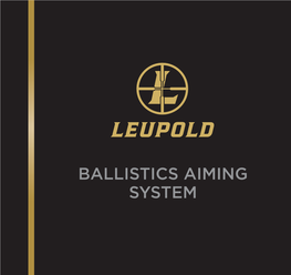 Ballistic Aiming System Manual