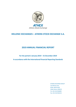 Athens Stock Exchange Sa 2019 Annual Financial Report