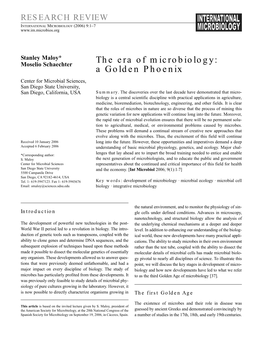 The Era of Microbiology: a Golden Phoenix