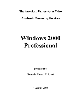 Windows 2000 Professional