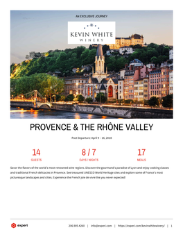 Travel to Provence & the Rhône Valley with Kevin White Winery