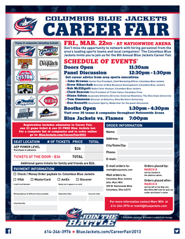 Career FAIR Teams & Companies Attending Include: Fri., MAR