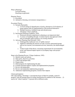 What Is Planning? Forward-Looking Reaching an Agreement