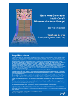 HC19.21.810.45Nm Next Generation Intel® Core™ Microarchitecture
