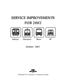 Service Improvements for 2002