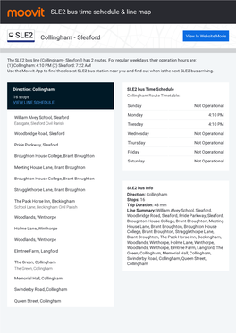 SLE2 Bus Time Schedule & Line Route