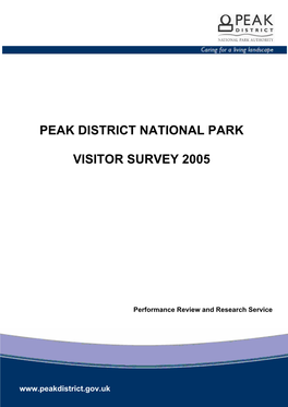 Peak District National Park Visitor Survey 2005