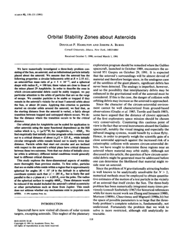 Orbital Stability Zones About Asteroids