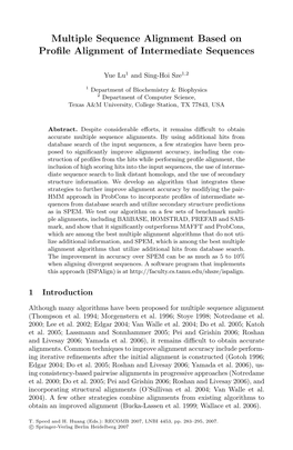 Multiple Sequence Alignment Based on Profile Alignment of Intermediate