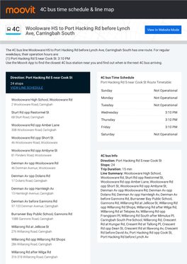 4C Bus Time Schedule & Line Route