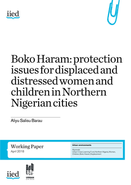 Boko Haram: Protection Issues for Displaced and Distressed Women and Children in Northern Nigerian Cities