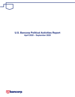 U.S. Bancorp Political Activities Report